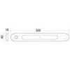Plafoniera LED cromata 310x40x11,5 mm - N°2 - comptoirnautique.com