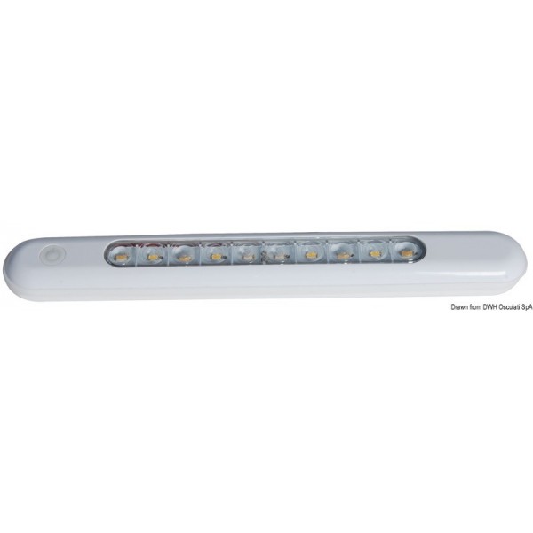 Candeeiro de teto LED à prova de água 310x40x15 mm - N°1 - comptoirnautique.com