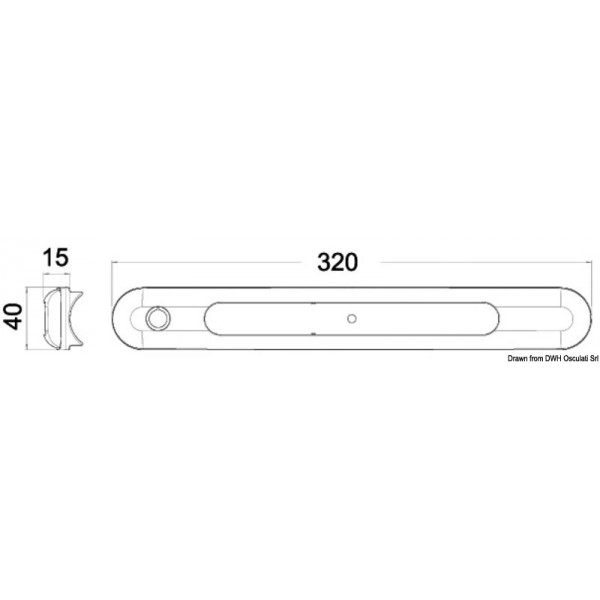 Plafoniera LED impermeabile 310x40x15 mm - N°3 - comptoirnautique.com