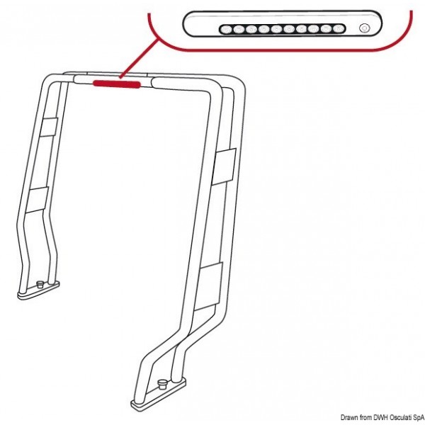 Candeeiro de teto LED à prova de água 310x40x15 mm - N°6 - comptoirnautique.com