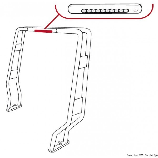 Plafoniera LED impermeabile 310x40x15 mm - N°6 - comptoirnautique.com