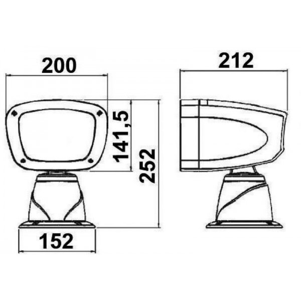 Faretto elettrico classico da 12 V - N°2 - comptoirnautique.com