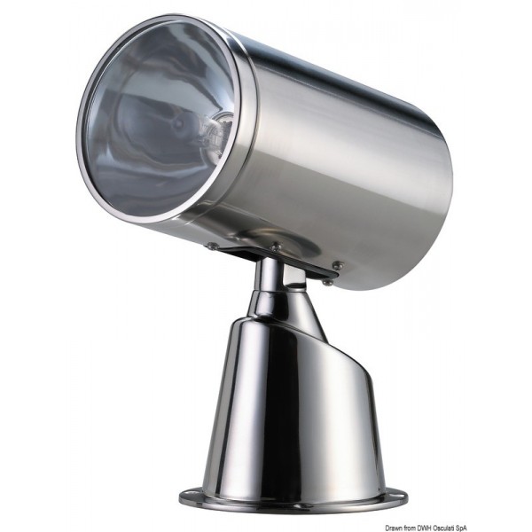 12 V stainless steel electric spotlight - N°1 - comptoirnautique.com