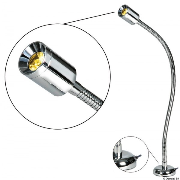 Faretto LED articolato 10 W 12/24 V - N°1 - comptoirnautique.com