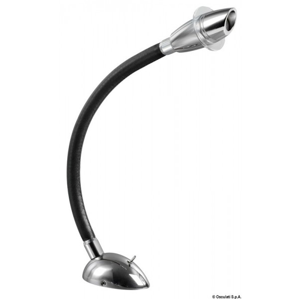 Faretto da 3 W rivestito in pelle nera - N°1 - comptoirnautique.com