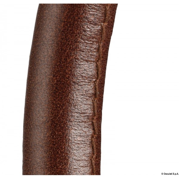 Brown leather-covered 3 W spotlight - N°2 - comptoirnautique.com