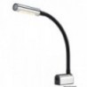 Articulated LED spotlight stainless steel silicone black
