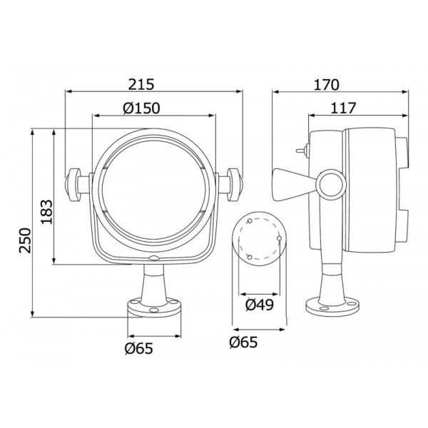 Projecteur Night Eye ABS 12 V 100 100 W  - N°4 - comptoirnautique.com