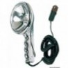 Chrome-plated zamak hand-held spotlight 12 V