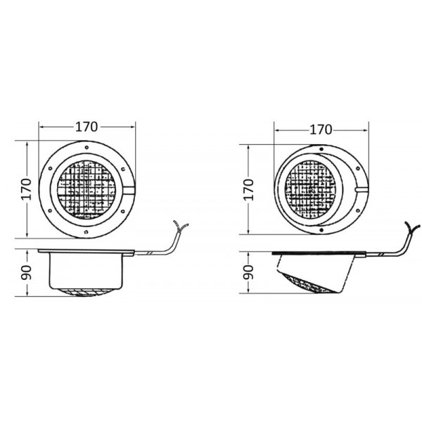 Faretto Gateway in ABS, versione inclinata 24 V 50 W - N°2 - comptoirnautique.com