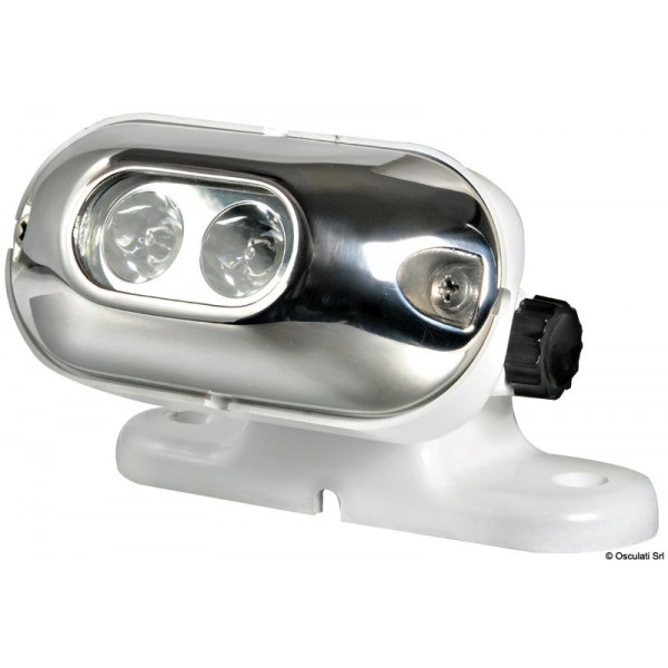LED spotlight with 2 white LEDs, complete - N°1 - comptoirnautique.com 
