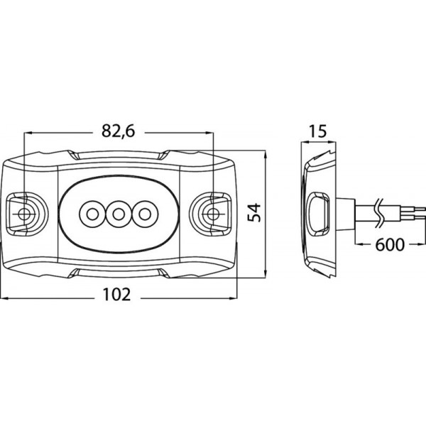 Projetor subaquático LED branco de 12/24V - N°2 - comptoirnautique.com 