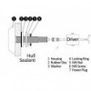 Faretto subacqueo-6x3W LED bianco con borchie - N°3 - comptoirnautique.com