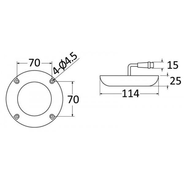 Projetor subaquático 6x3W LED branco com parafuso - N°3 - comptoirnautique.com