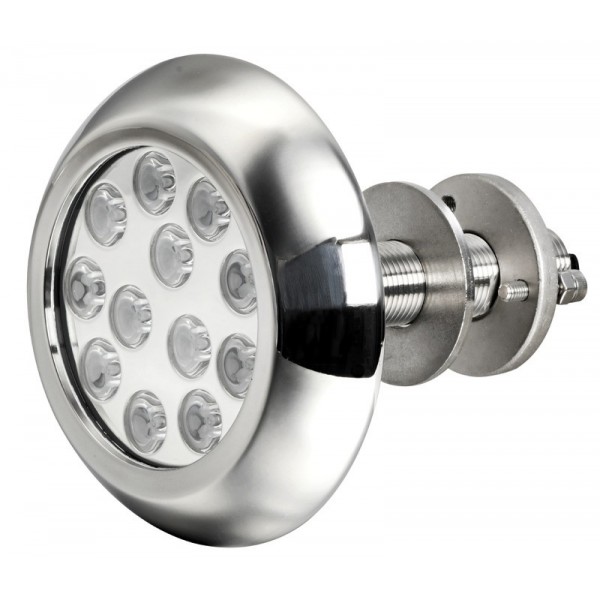 12x3WLED faretto marino bianco con borchie sotto- - N°1 - comptoirnautique.com