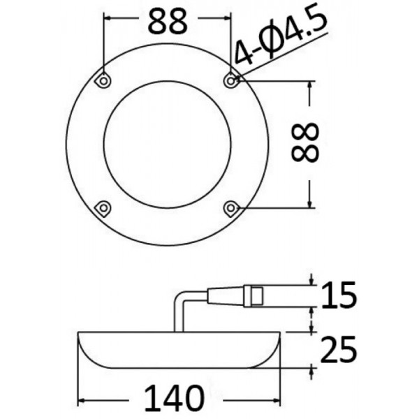 Faretto subacqueo-12x3W LED bianco con viti - N°3 - comptoirnautique.com