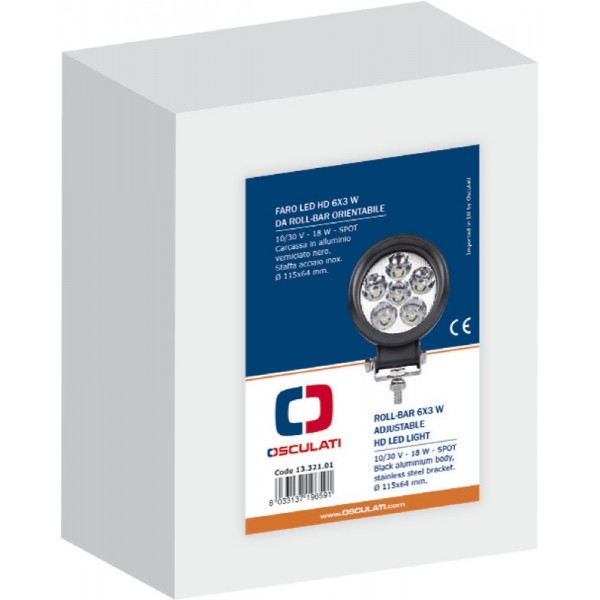 Faretto LED HD per roll-bar regolabile 18 W 10/30 V  - N°3 - comptoirnautique.com