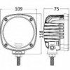 Faretto LED HD per roll-bar regolabile 50 W 10/30 V  - N°2 - comptoirnautique.com