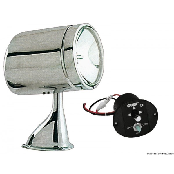 Guest remote-controlled spotlight 5" 12 V model - N°1 - comptoirnautique.com 