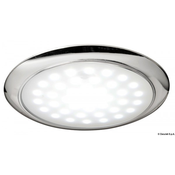 Ultra-flat LED lighting chrome ring 12/24 V 3 W - N°1 - comptoirnautique.com 