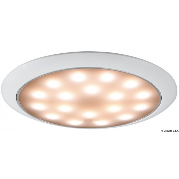 Plafón LED empotrable día/noche blanco/acero inoxidable - N°1 - comptoirnautique.com