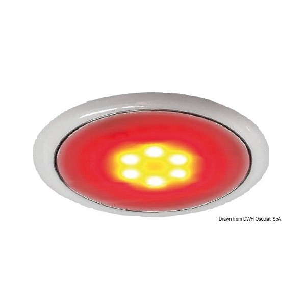 Day/Night flush-mounted LED ceiling light white/stainless steel - N°2 - comptoirnautique.com 