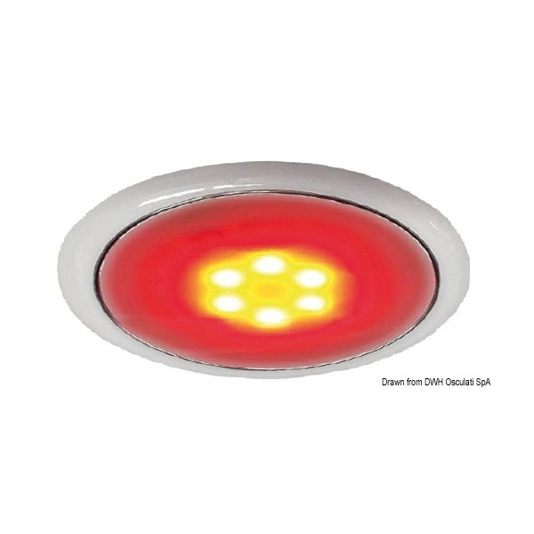 Plafoniera LED da incasso Day/Night bianco/acciaio inossidabile - N°2 - comptoirnautique.com