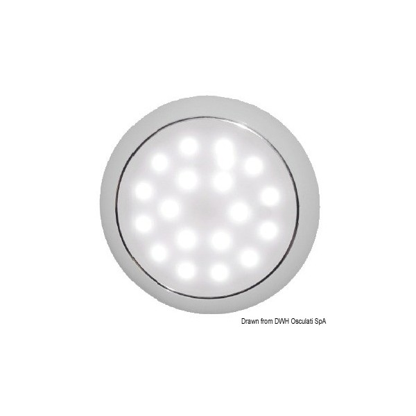 Plafonnier LED sans encastrement Day/Night chromée  - N°1 - comptoirnautique.com 