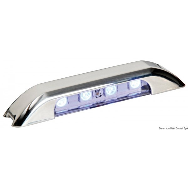 Luz de cortesía LED blanca con panel frontal - N°1 - comptoirnautique.com