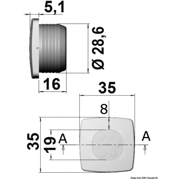 Luz de cortesia Constella 2 LED branca - N°2 - comptoirnautique.com