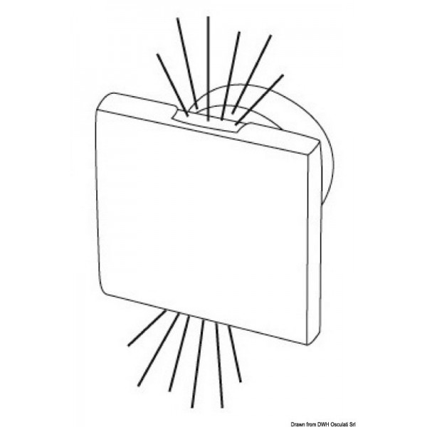 Luce di cortesia a LED da incasso bianco basso/alto - N°4 - comptoirnautique.com