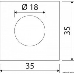 12/24V 1W blue LED recessed...