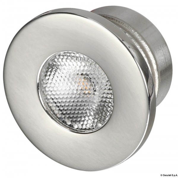 Luz de cortesía LED empotrada 12/24V 1W blanca - N°1 - comptoirnautique.com