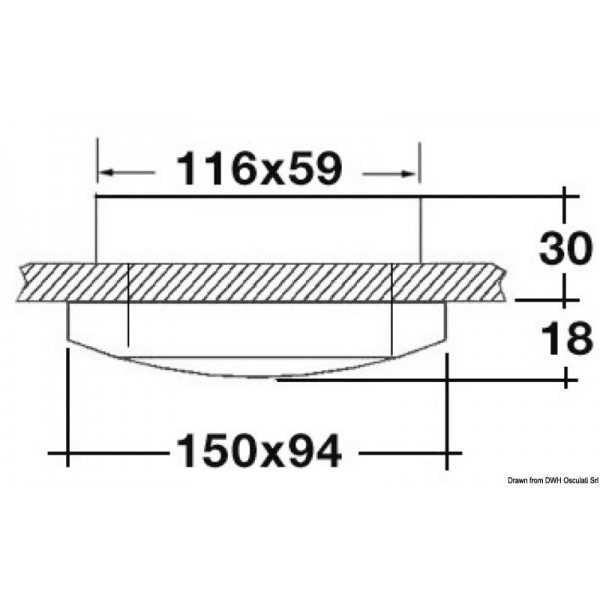 Phad specchio lucido plafoniera da incasso 12 V 20 W - N°2 - comptoirnautique.com