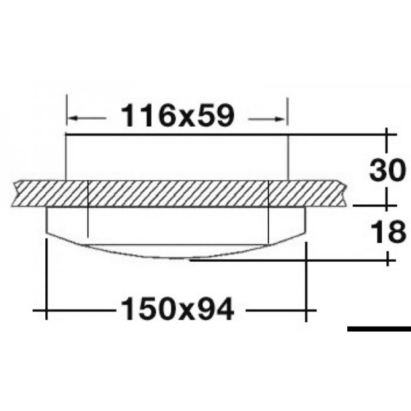 Deckenleuchte Phad Hochglanz poliert Einbauleuchte 12/ V 5 W - N°2 - comptoirnautique.com 