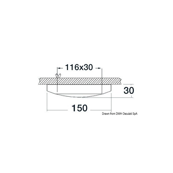 Candeeiro de teto Polaris espelhado polido 12/24V 5W - N°2 - comptoirnautique.com