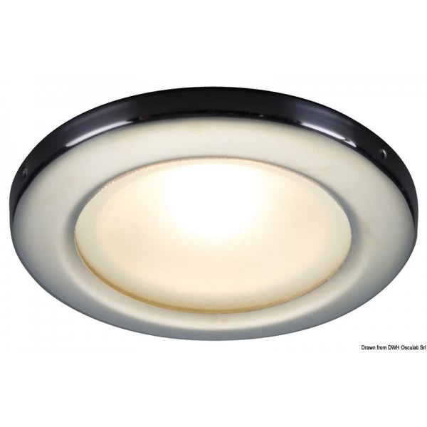 Plafoniera LED da incasso Vega II bianco lucido a specchio - N°1 - comptoirnautique.com
