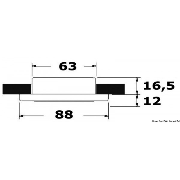 Plafoniera LED da incasso Vega II bianco lucido a specchio - N°2 - comptoirnautique.com