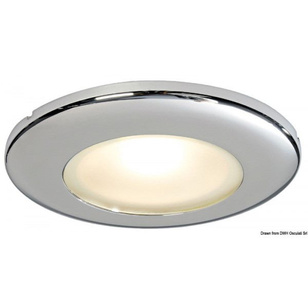 Capella II LED spotlight mirror polished white 1 1 LED - N°1 - comptoirnautique.com 