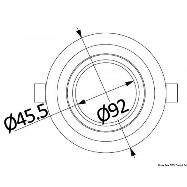 Foco LED empotrable, regulable, luz cálida 2W - N°2 - comptoirnautique.com