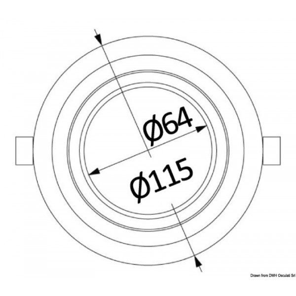 Faretto LED da incasso, orientabile, luce calda 4W - N°2 - comptoirnautique.com