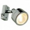 Laguna articulated spotlight in satin chrome-plated brass