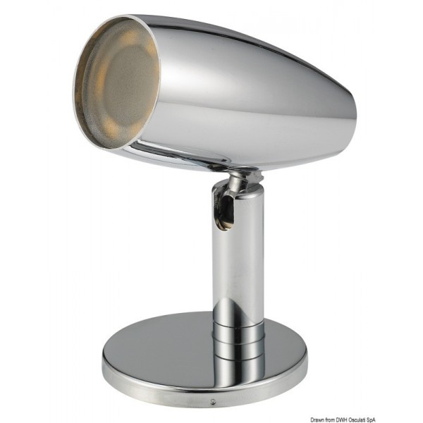 Faretto LED articolato in ottone cromato - N°1 - comptoirnautique.com