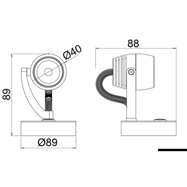 LED-Spotlight Chrom satiniert LED weiß blau - N°2 - comptoirnautique.com