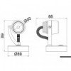 Foco LED cromado satinado - N°2 - comptoirnautique.com