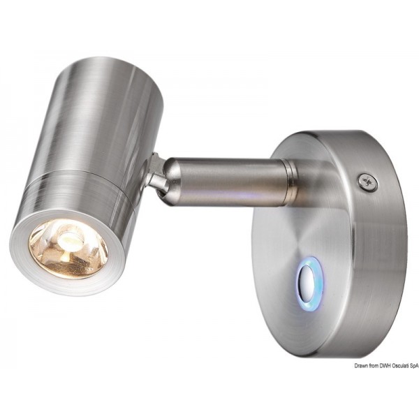 Dimmbarer LED-Spot aus vernickeltem Aluminium - N°1 - comptoirnautique.com