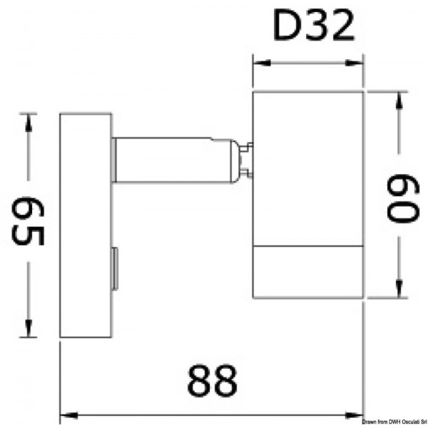 Dimmable LED spotlight, nickel-plated aluminum - N°2 - comptoirnautique.com 