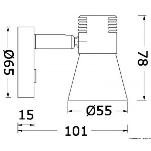 Dimmbarer LED-Spot aus Aluminium mit Glasreflektor - N°2 - comptoirnautique.com