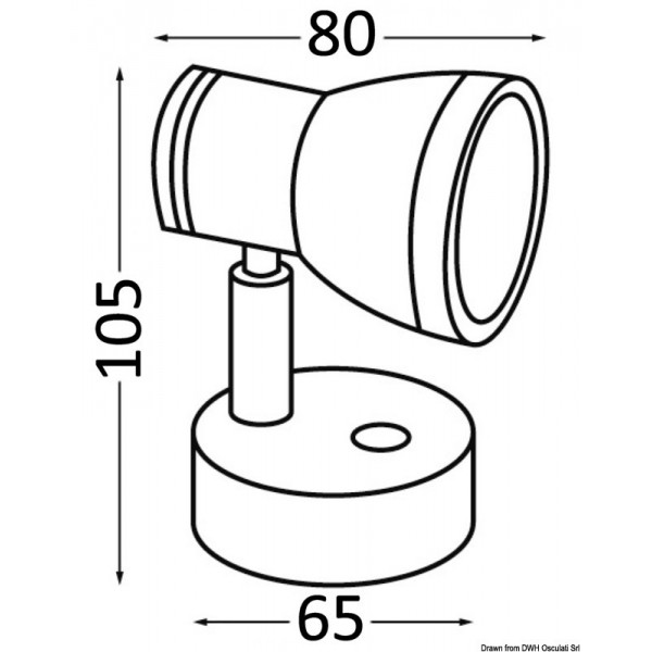 Faretto LED CREE da lettura in alluminio cromato - N°2 - comptoirnautique.com