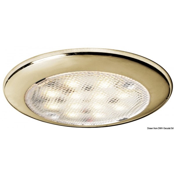 Candeeiro de teto LED dourado embutido Procion - N°1 - comptoirnautique.com